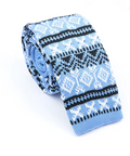 Glacier Mosaic Sock Tie – Blue Patterned Necktie