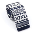 Arctic Heritage Sock Tie - Nordic patterns into a navy and white design