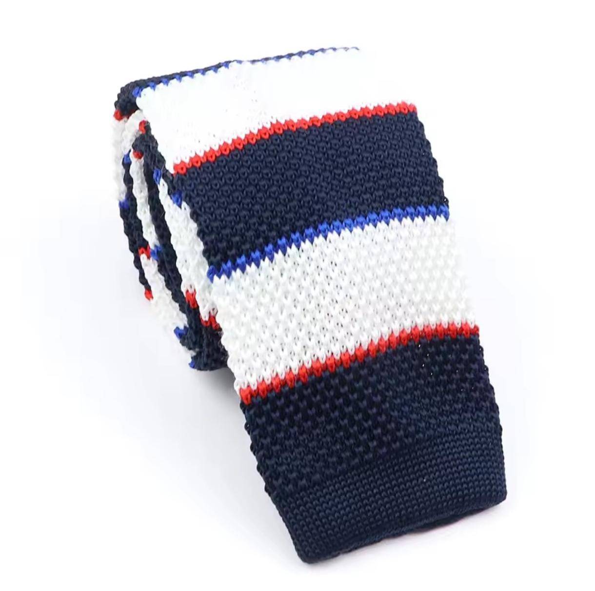 4 colour Knit Tie